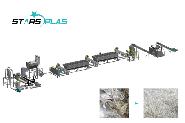 PE PP Waste Film Recycling production line